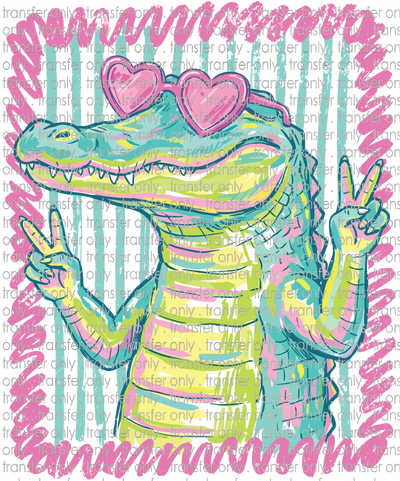 SCHMAS 748 Gators Pink and Teal Peace