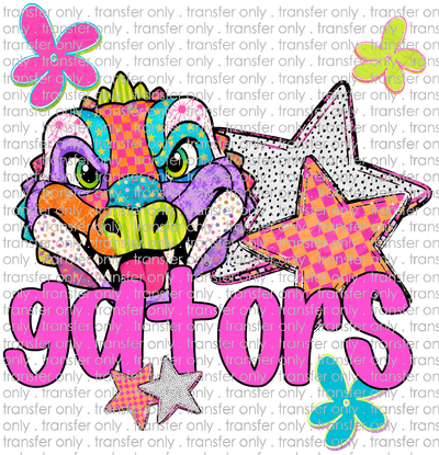 SCHMAS 749 Gators Patchwork with Flowers