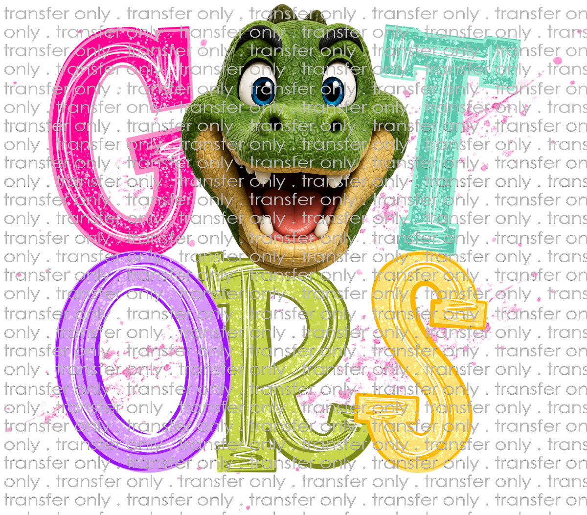 SCHMAS 755 Gators Colorful Letters with Mascot Head