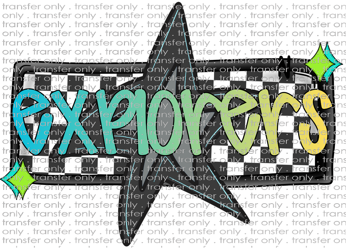 SCHMAS 757 Explorers Checkered Background with Stars