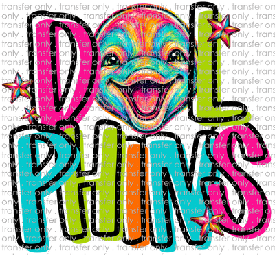 SCHMAS 761 Dolphins Tie Dye Mascot