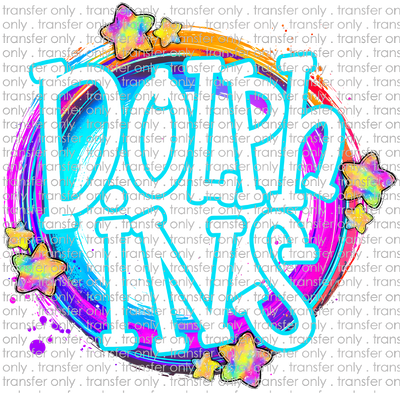 SCHMAS 766 Dolphins Multicolored Circle