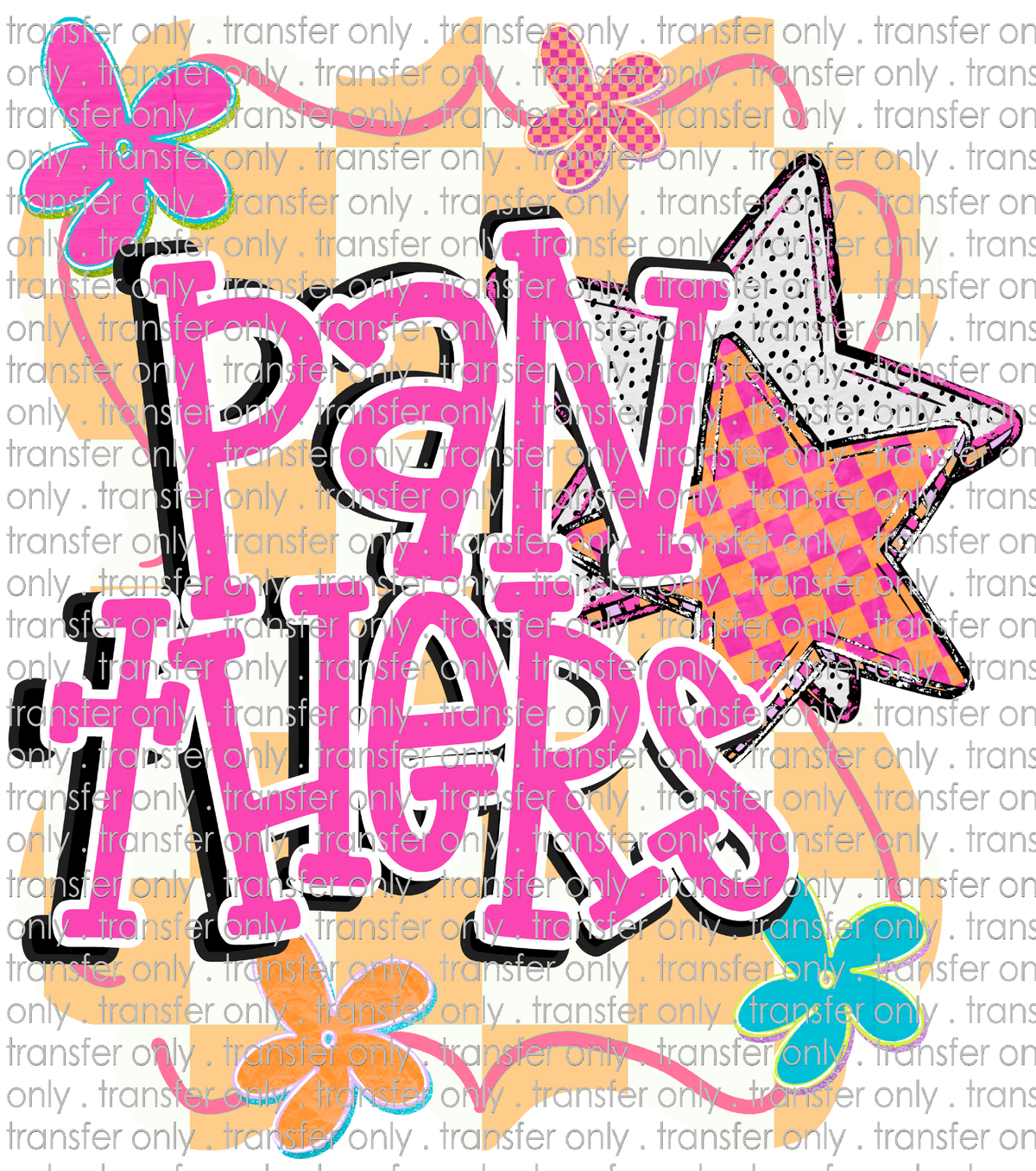 SCHMAS 769 Panthers Retro Flowers