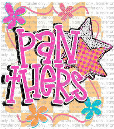 SCHMAS 769 Panthers Retro Flowers