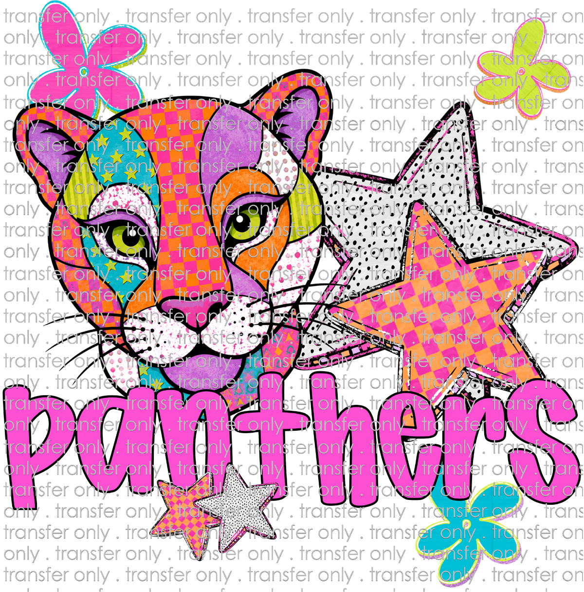 SCHMAS 770 Panthers Colorful Mascot with Stars