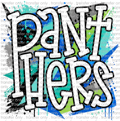 SCHMAS 775 Panthers Blue and Green Paint Splatter