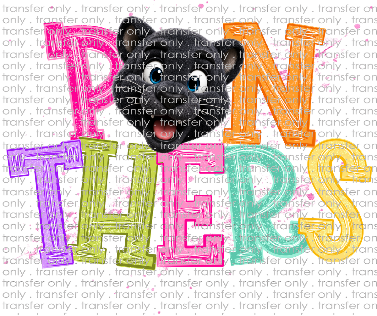 SCHMAS 778 Panthers Multicolor Letters with Mascot