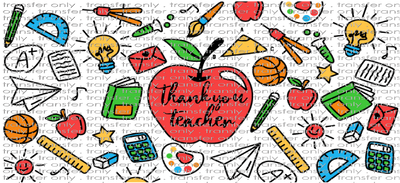 SCH UV 120 Thank You Teacher Supplies UV DTF 16oz Wrap