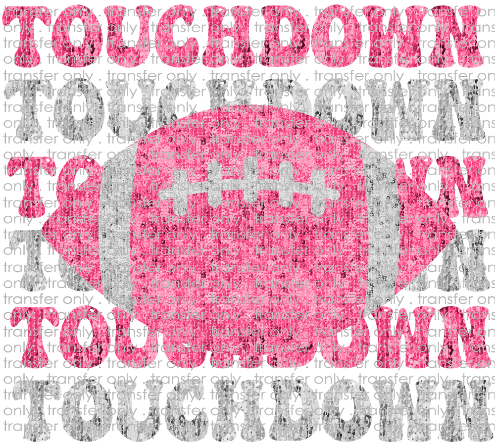 SPT 445 Touchdown Pink and Silver Faux Sequin