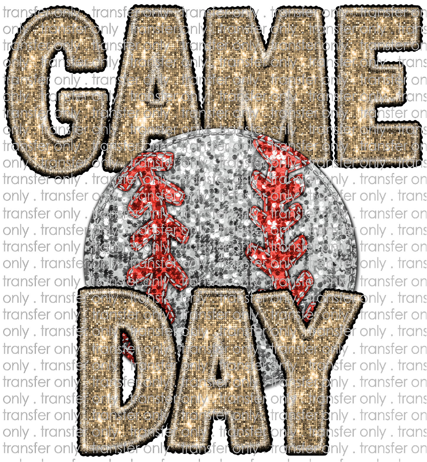 SPT 457 Game Day Baseball Faux Sequins