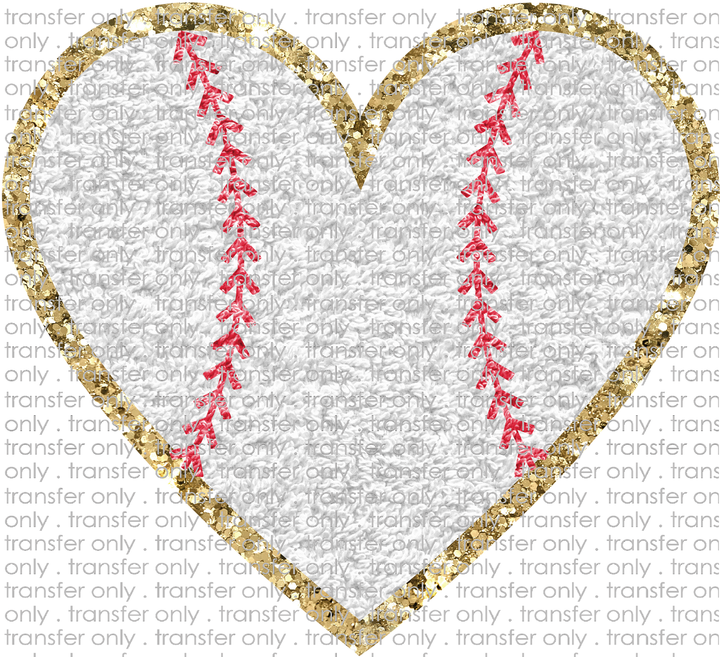 SPT 458 Faux Baseball Heart