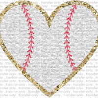 SPT 458 Faux Baseball Heart