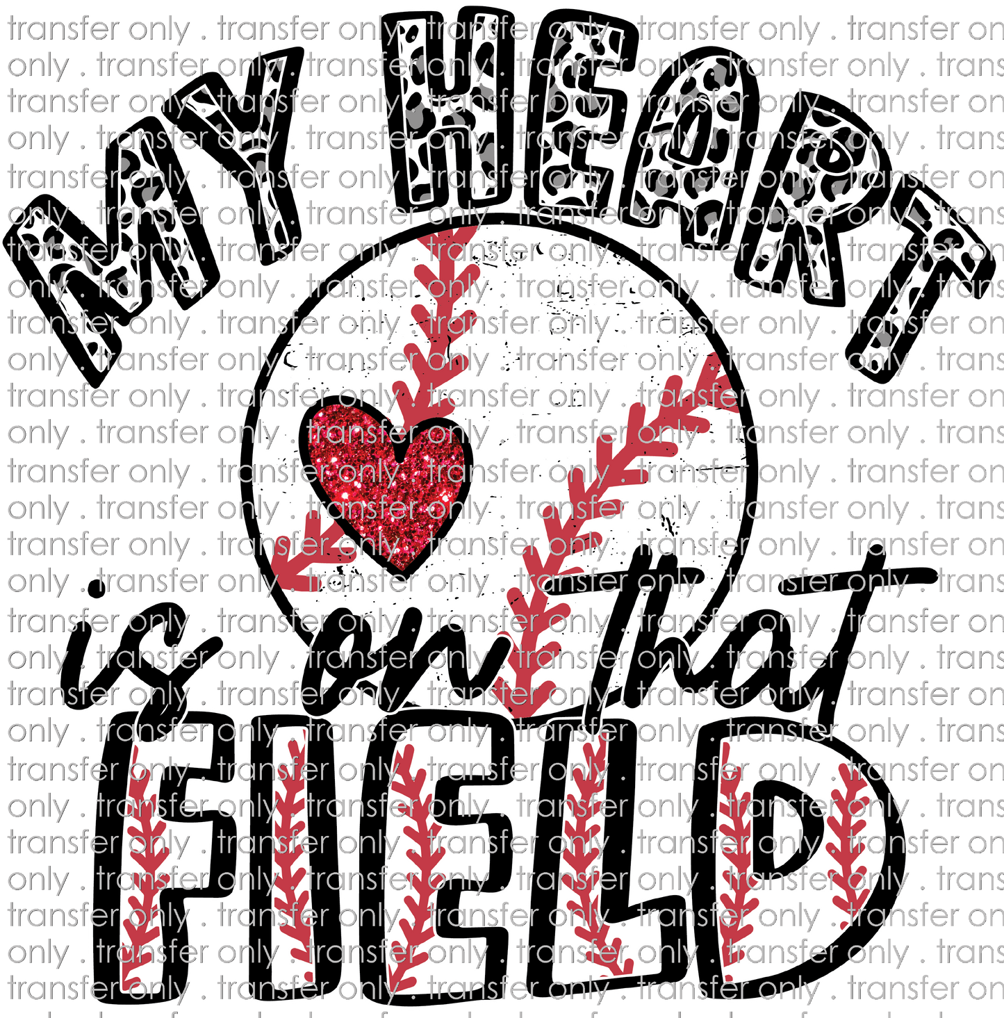 SPT 470 Leopard My Heart is on That Field Baseball