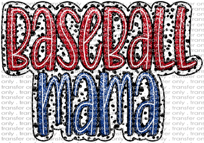 SPT 489 Baseball Mama Faux Glitter