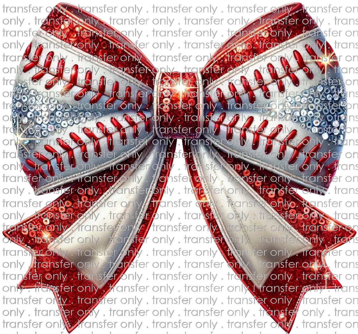 SPT 560 Faux Sequins Baseball Bow