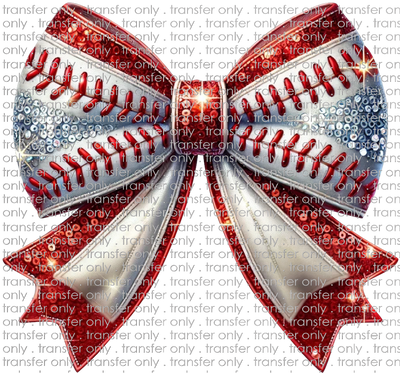 SPT 560 Faux Sequins Baseball Bow