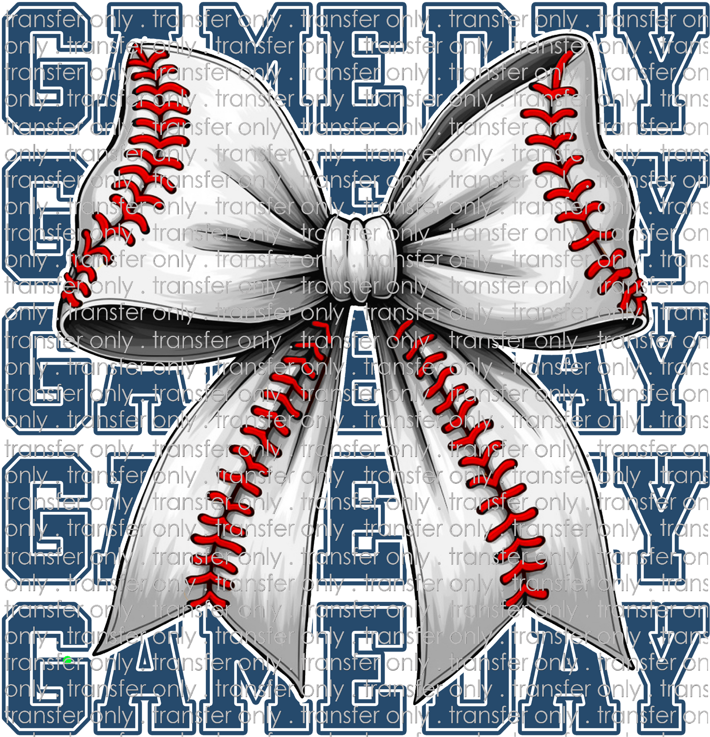 SPT 561 Blue Gameday Baseball Bow