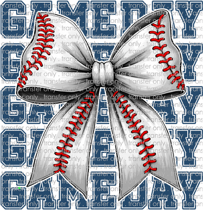 SPT 561 Blue Gameday Baseball Bow