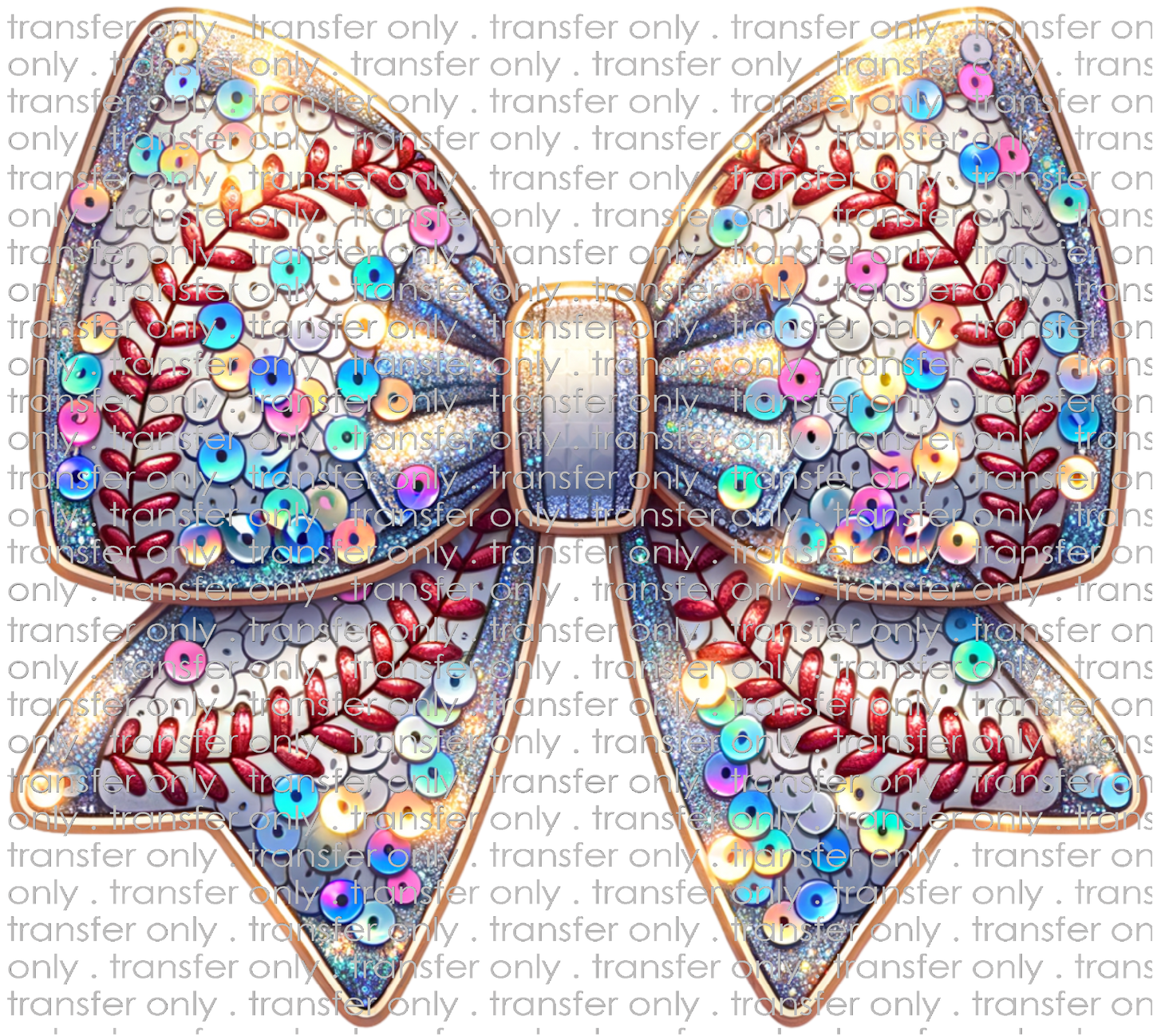 SPT 562 Sequin Baseball Bow