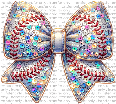 SPT 562 Sequin Baseball Bow