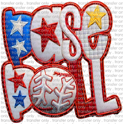 SPT 609 Baseball Faux Applique
