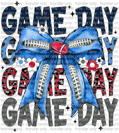 SPT 613 Gameday Navy to Red with Football Bow
