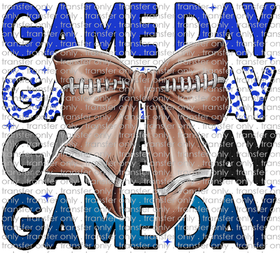 SPT 625 Game Day Royal Football Bow