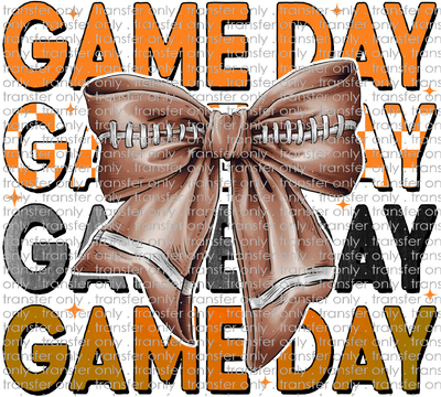 SPT 626 Game Day Orange Football Bow