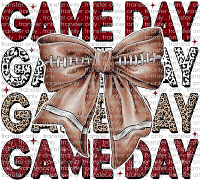 SPT 627 Game Day Maroon Football Bow