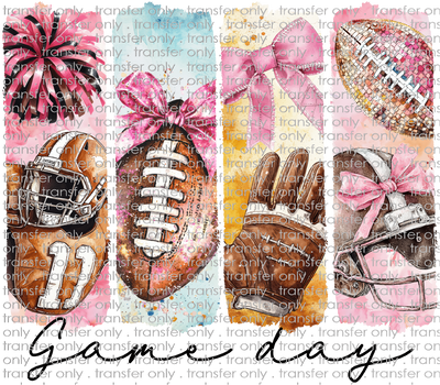 SPT 628 Game Day Pink Football Brushstroke