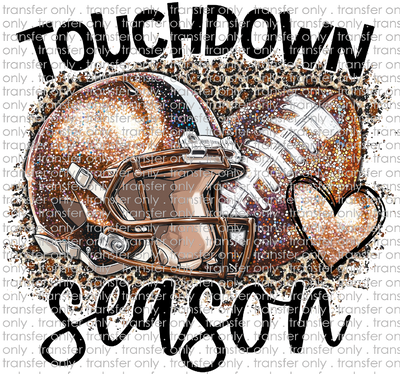SPT 639 Touchdown Season Faux Glitter Football and Helmet