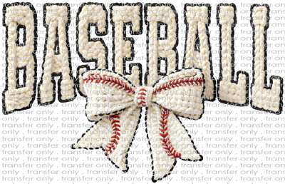 SPT 658 Baseball with Bow Faux Crochet