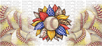 SPT UV 106 American Flag Baseball UV DTF 16oz Wrap