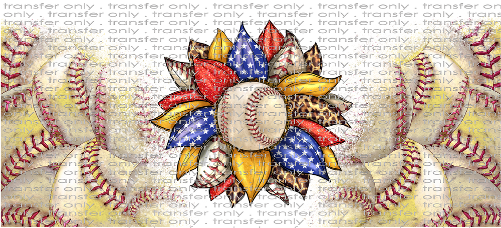SPT UV 106 American Flag Baseball UV DTF 16oz Wrap