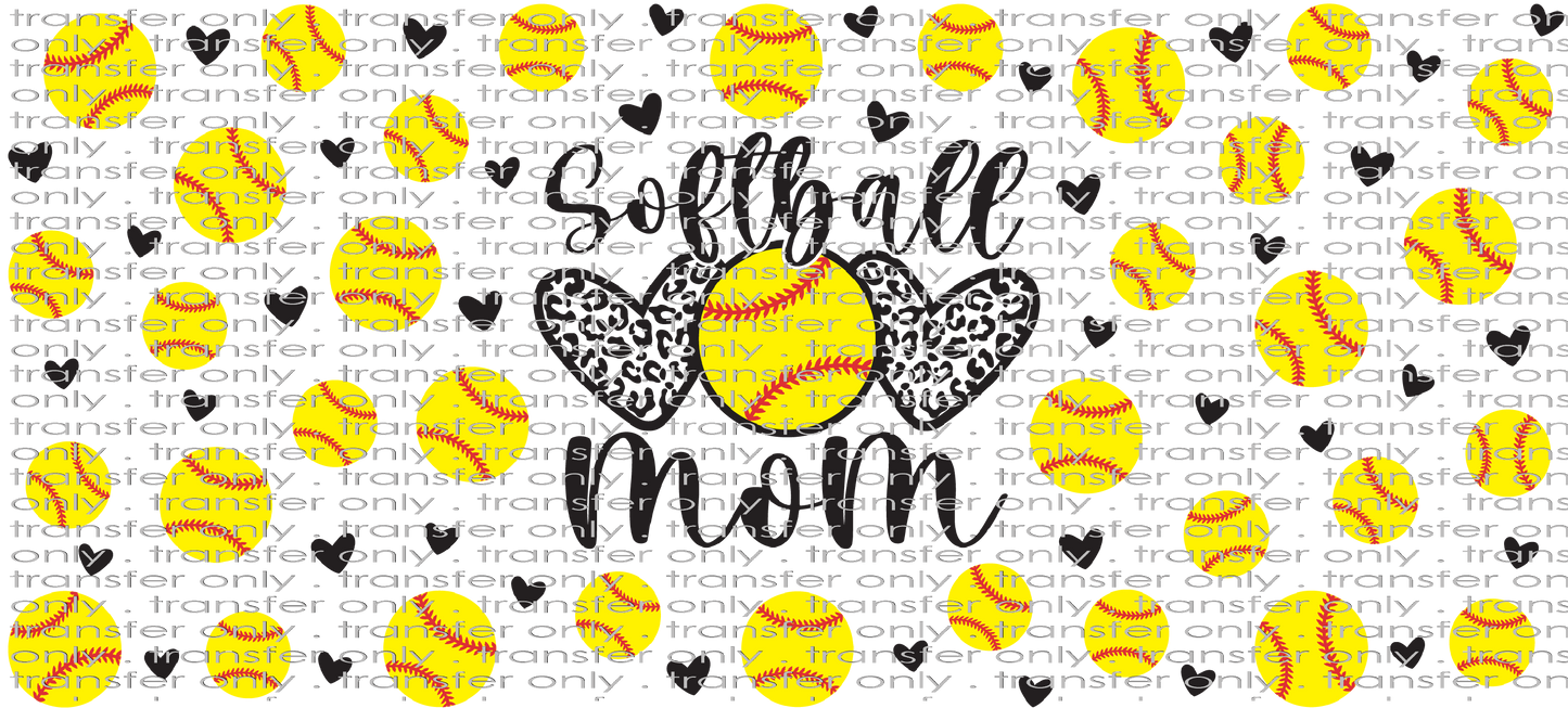 SPT UV 113 Softball-Mom HEarts and Softballs UV DTF 16oz Wrap