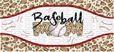 SPT UV 123 Baseball Leopard Mom UV DTF 16oz Wrap