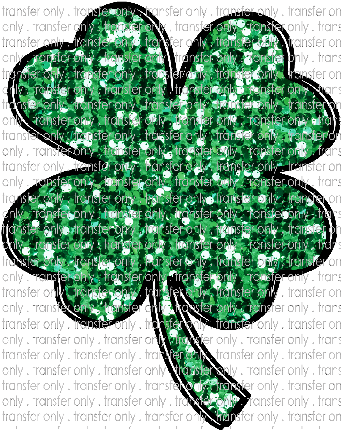 STP 127 Faux Glitter Shamrock