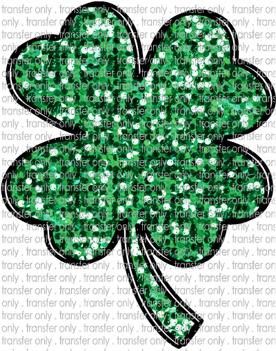 STP 137 Faux Glitter Shamrock