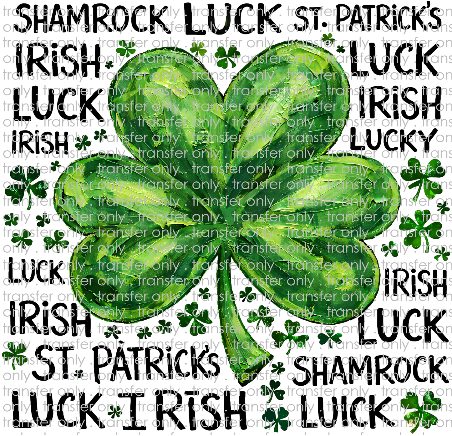 STP 151 Clover with St Patty Day Words