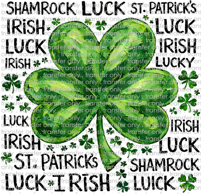 STP 151 Clover with St Patty Day Words