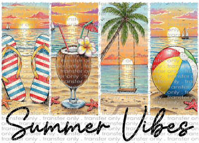 SUM 131 Summer Vibes Beach Ball Flip Flops