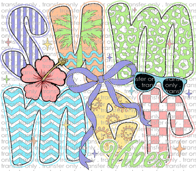 SUM 132 Summer Vibes Bubble Letters
