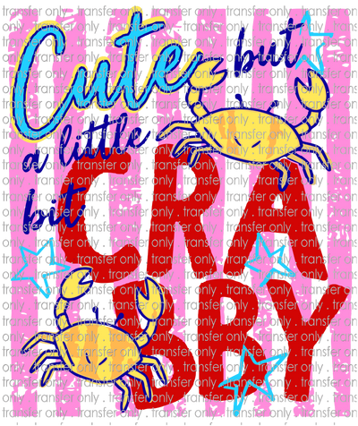 SUM 166 Cute Crabby Pink Stripes