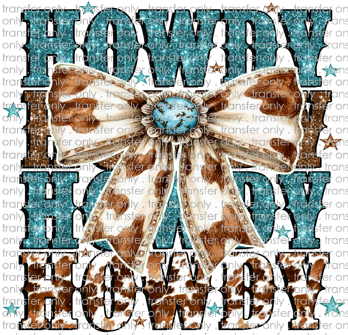 SW 162 Howdy Howdy Howdy Faux Teal Glitter