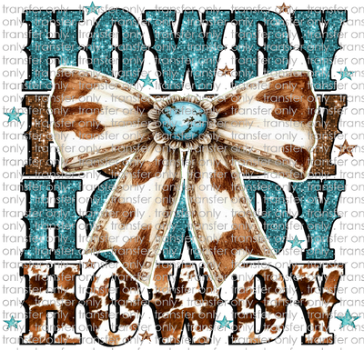 **HAPPY HOUR**SW 162 Howdy Howdy Howdy Faux Teal Glitter