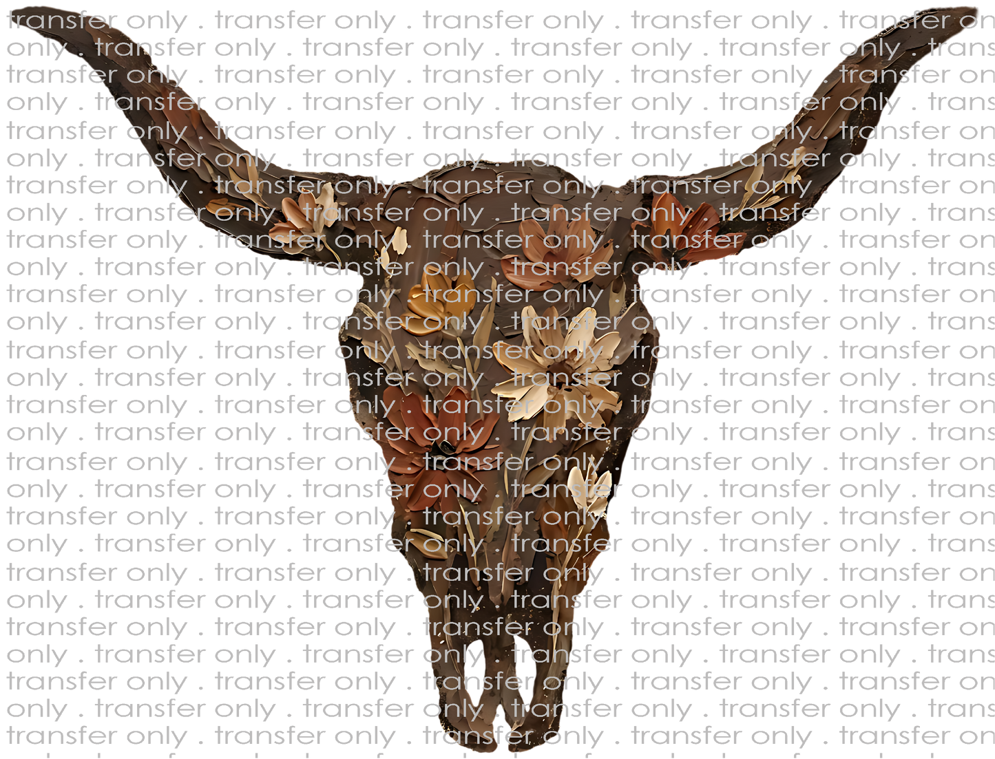 SW 172 Floral Cow Skull