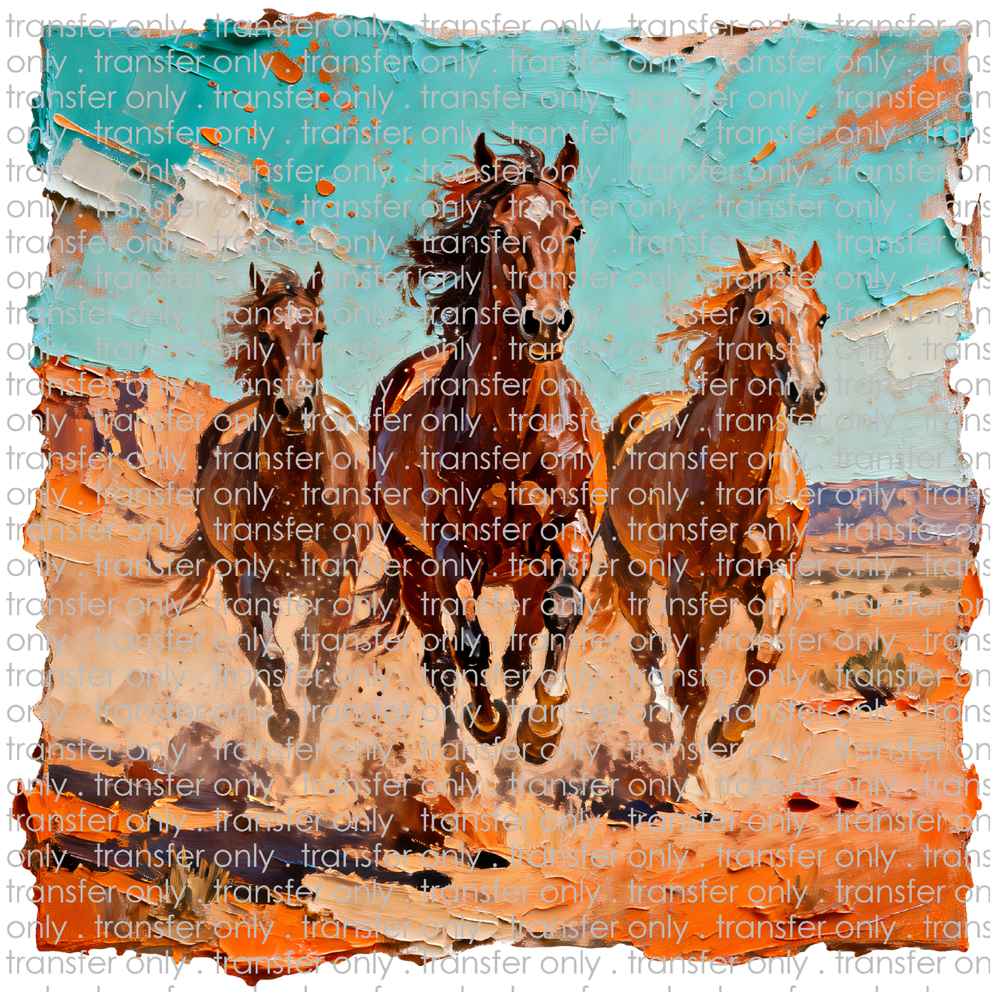 SW 183 Painted Wild Horses