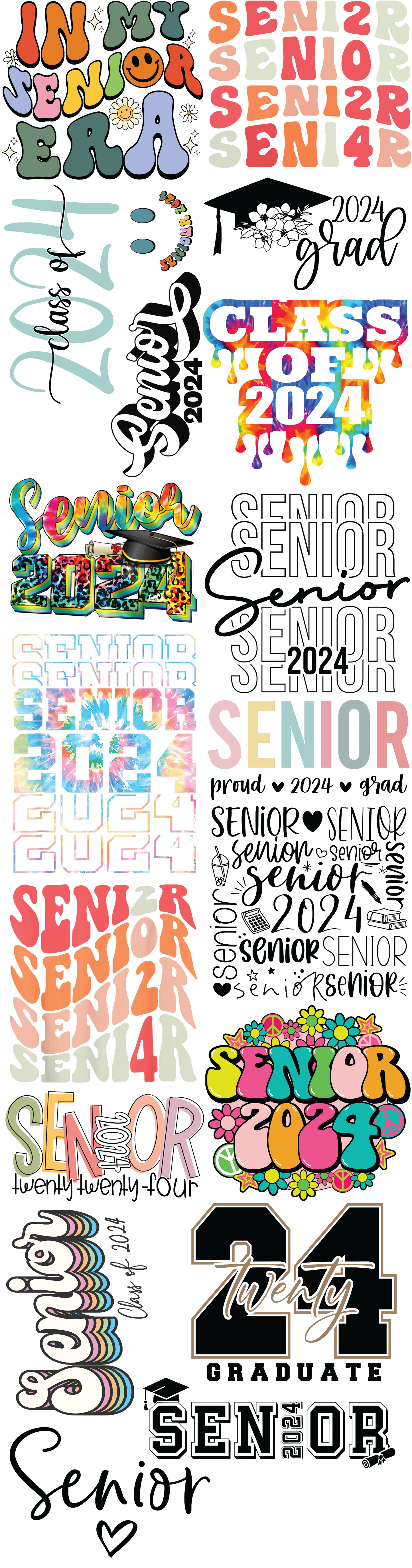 Senior 2024 - Pre-Made Gang Sheet