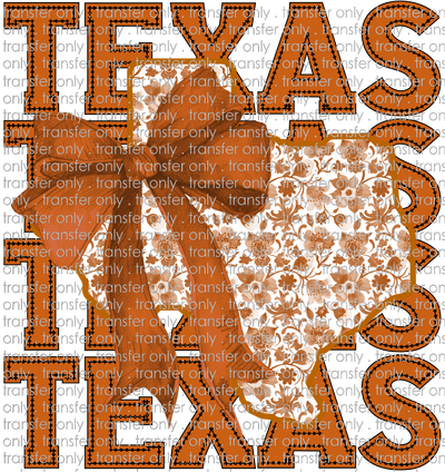 TX 165 Stacked Texas Burnt Orange