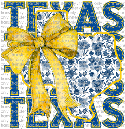 TX 166 Stacked Texas Blue and Yellow